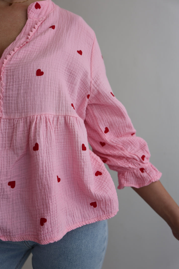 Musselintunika Summer Hearts