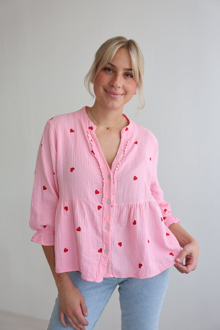 Musselintunika Summer Hearts