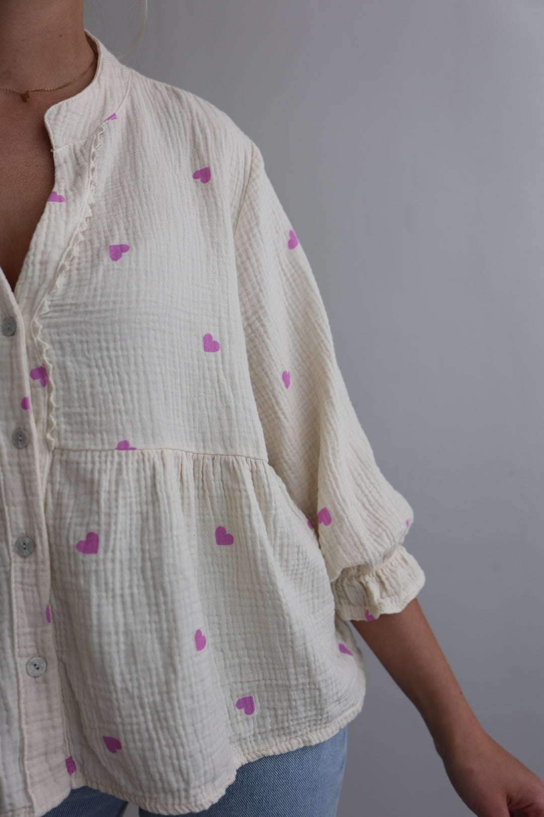 Musselintunika Summer Hearts