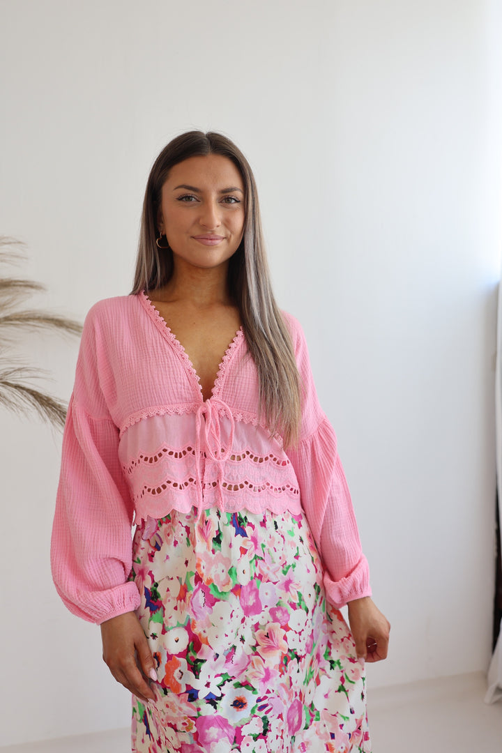 Musselinbluse Sweet Ruffles