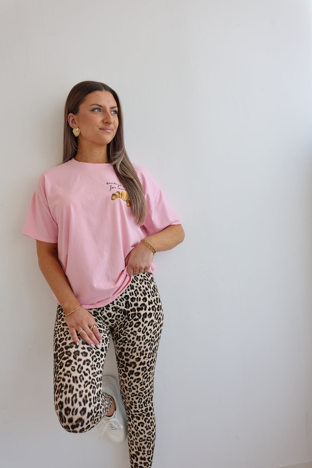 Leggings mit Leoprint aus Viskose Bibi