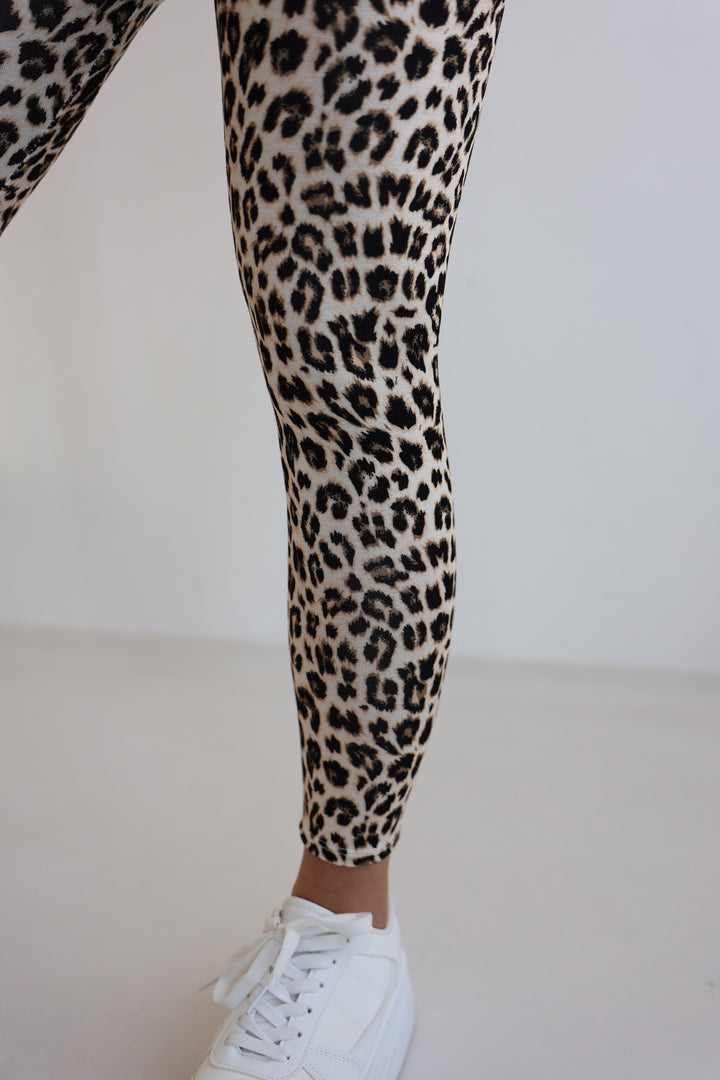 Leggings mit Leoprint aus Viskose Bibi