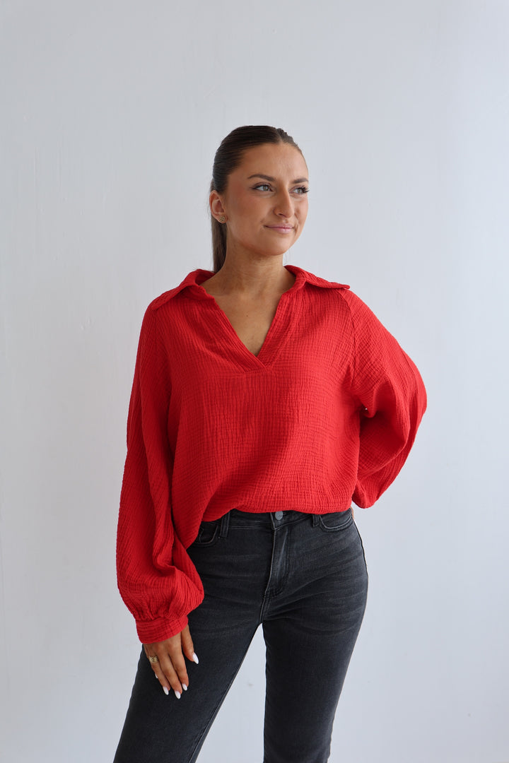 Schlupfbluse aus Musselin Chloe