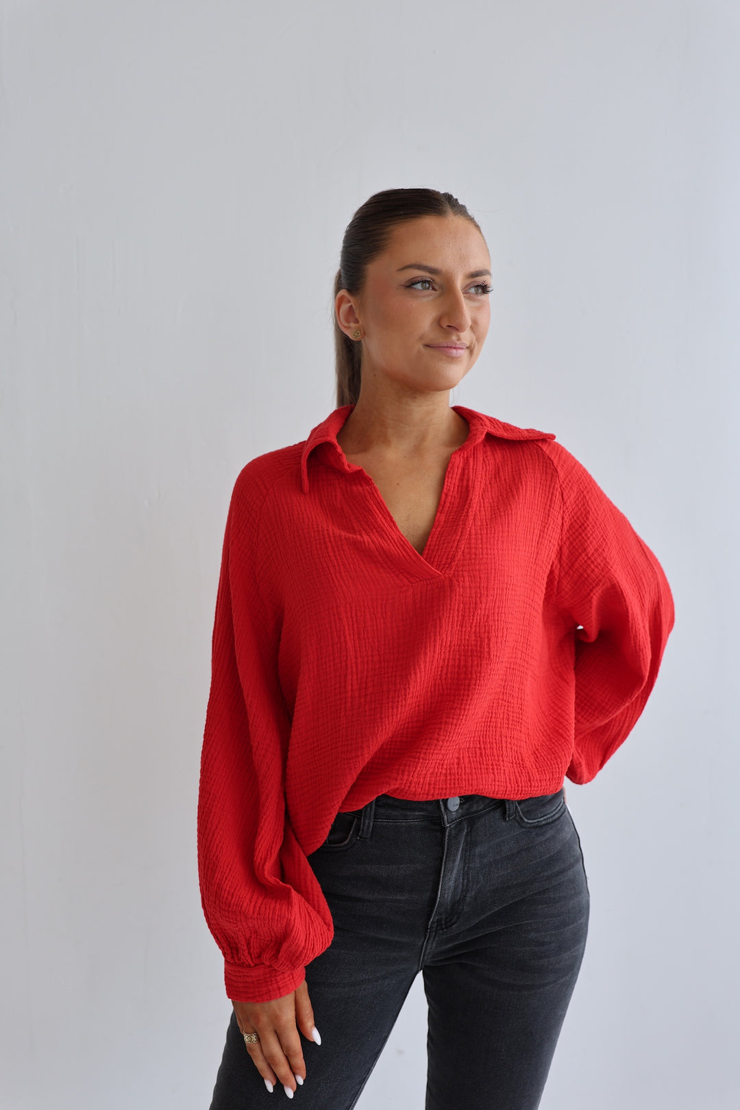 Schlupfbluse aus Musselin Chloe