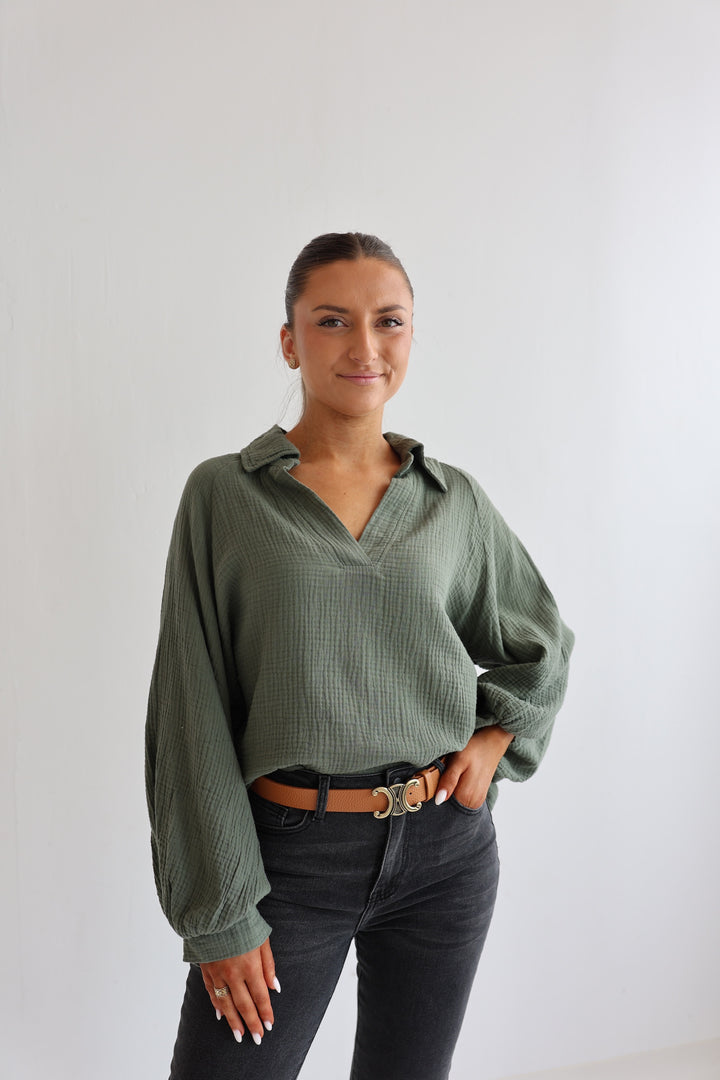 Schlupfbluse aus Musselin Chloe