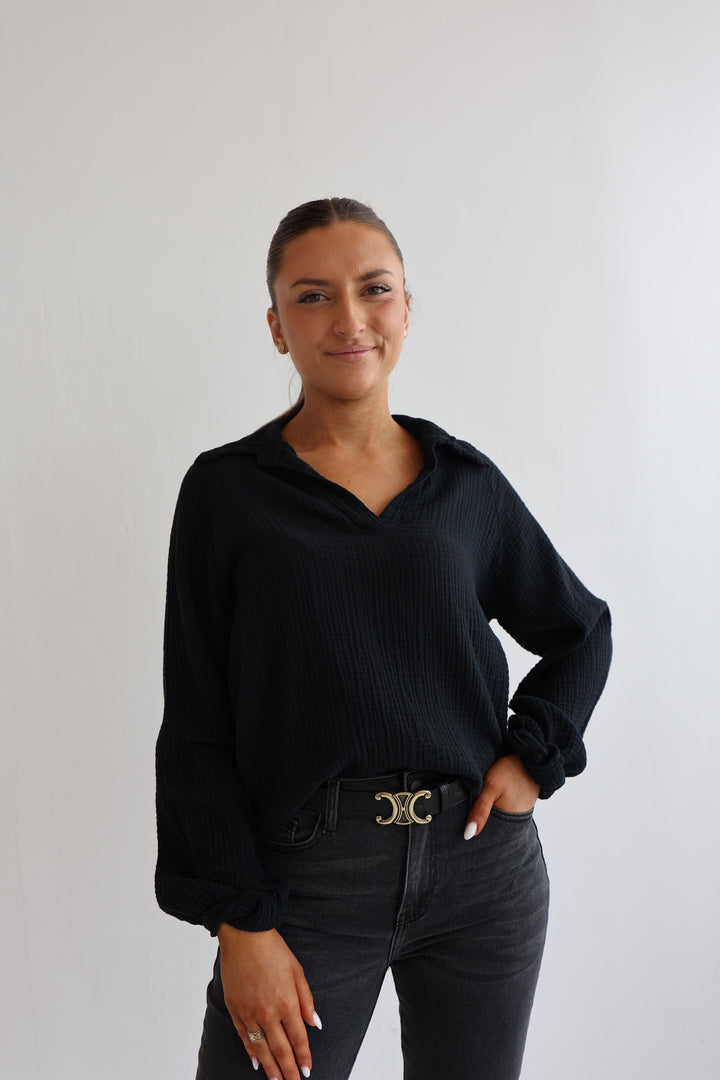 Schlupfbluse aus Musselin Chloe