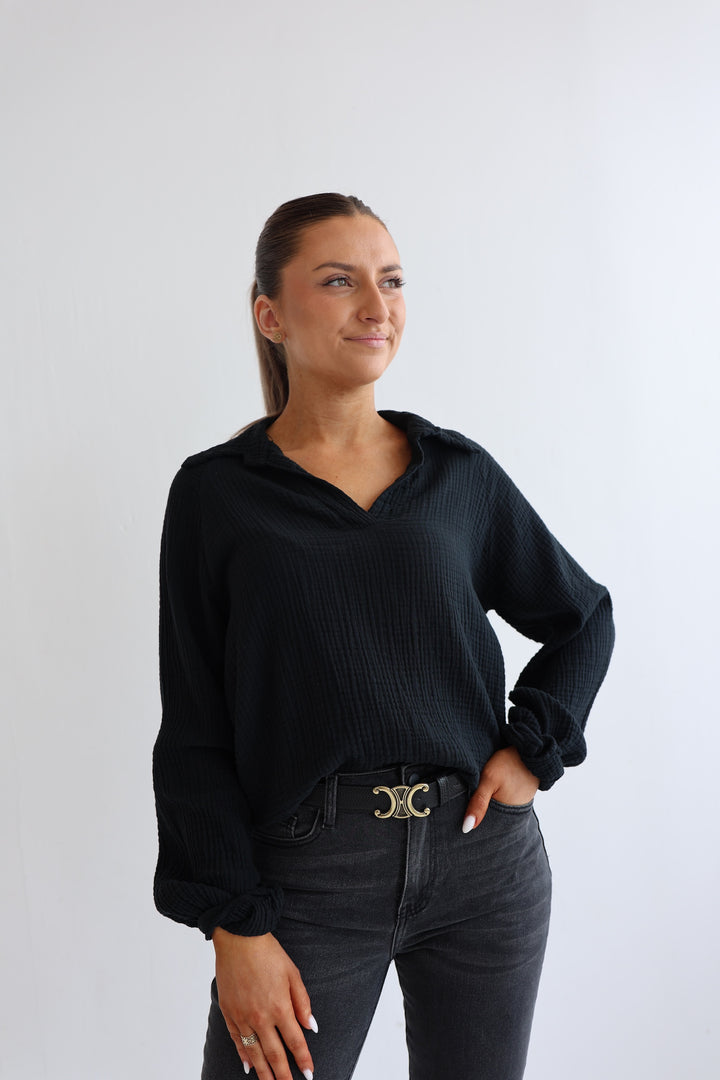 Schlupfbluse aus Musselin Chloe