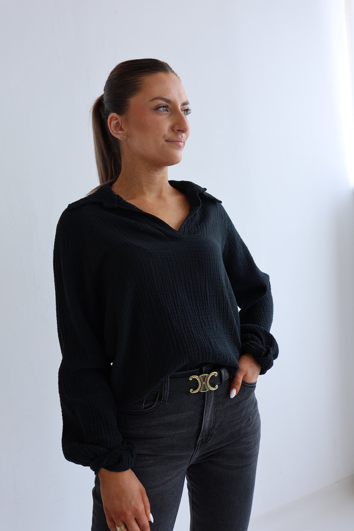 Schlupfbluse aus Musselin Chloe