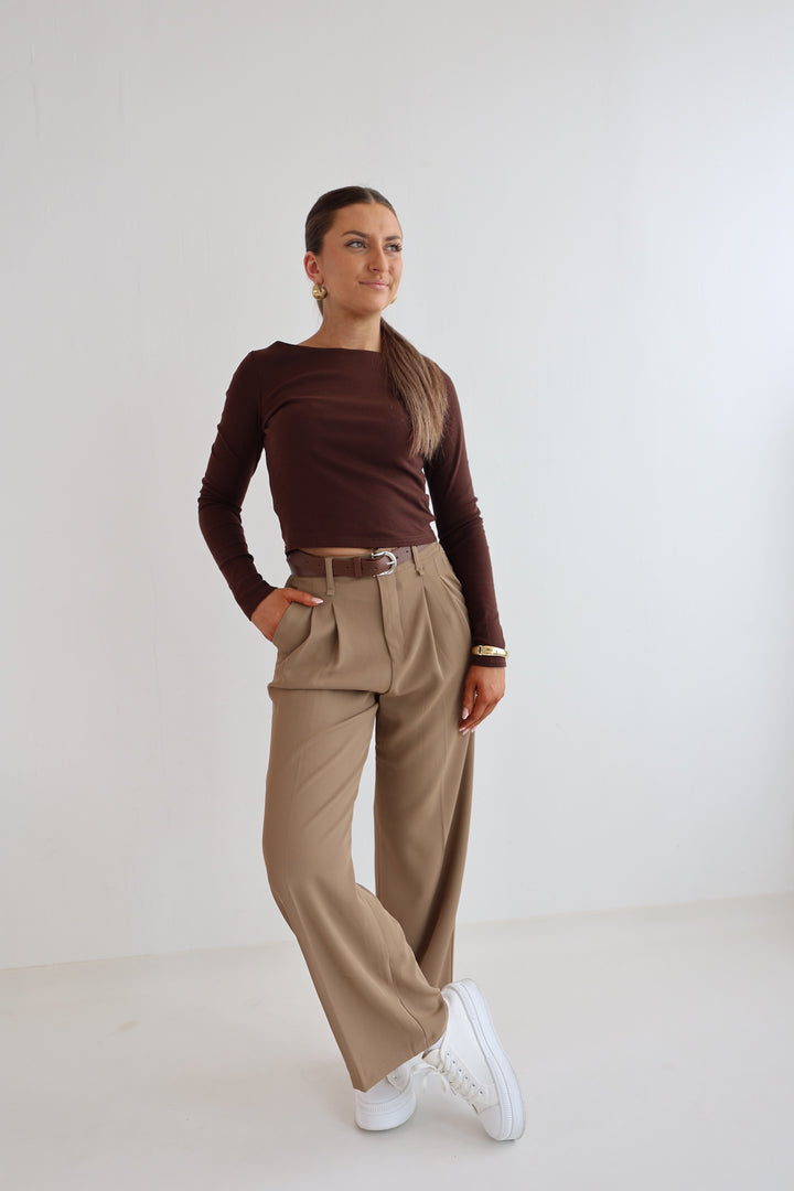 Bundfaltenhose mit Gürtel Anna (23091)
