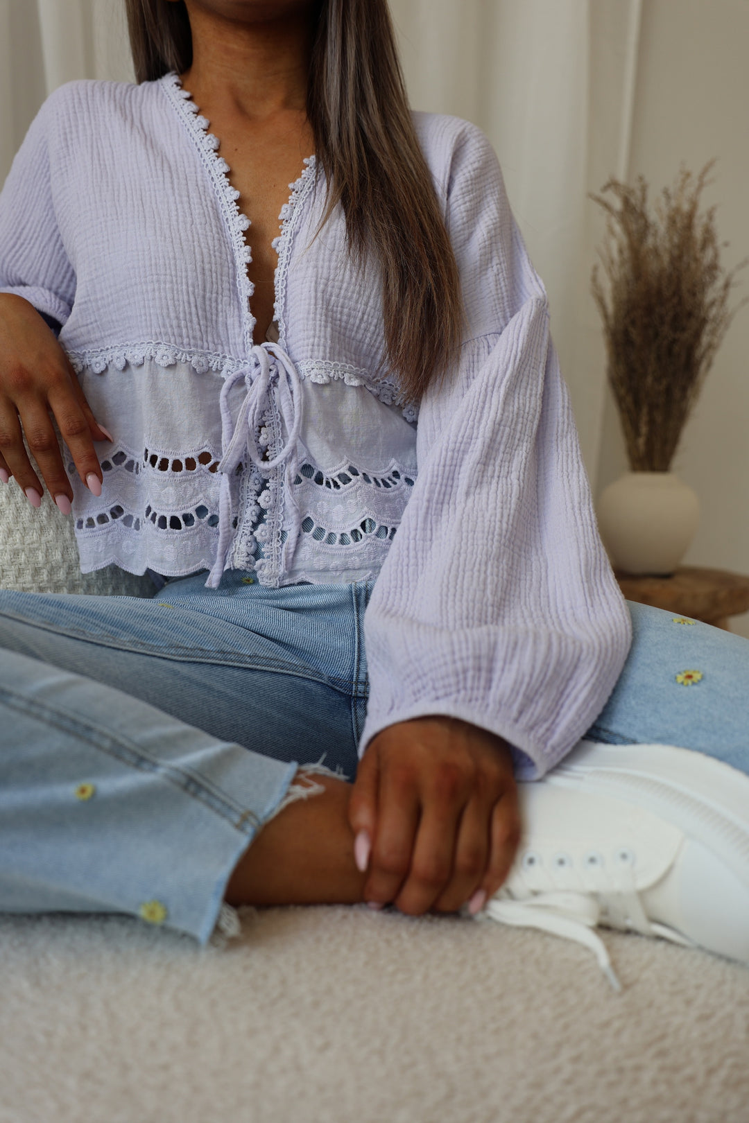 Musselinbluse Sweet Ruffles