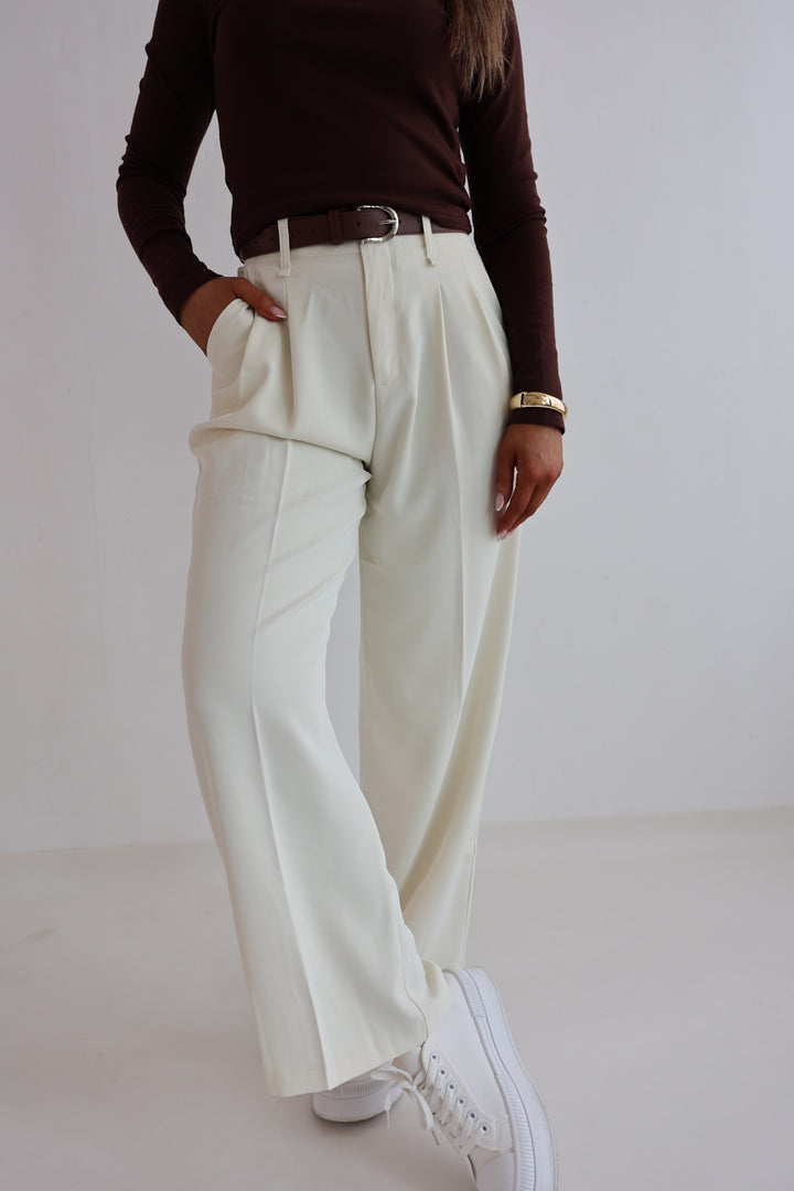 Bundfaltenhose mit Gürtel Anna (23091)