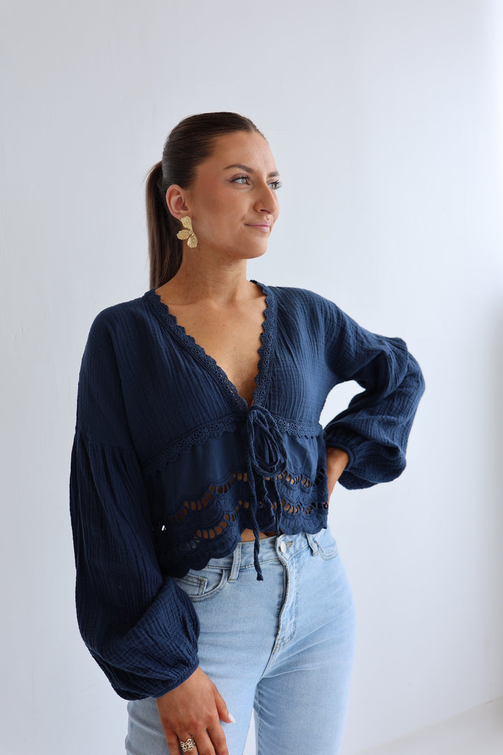 Musselinbluse Sweet Ruffles