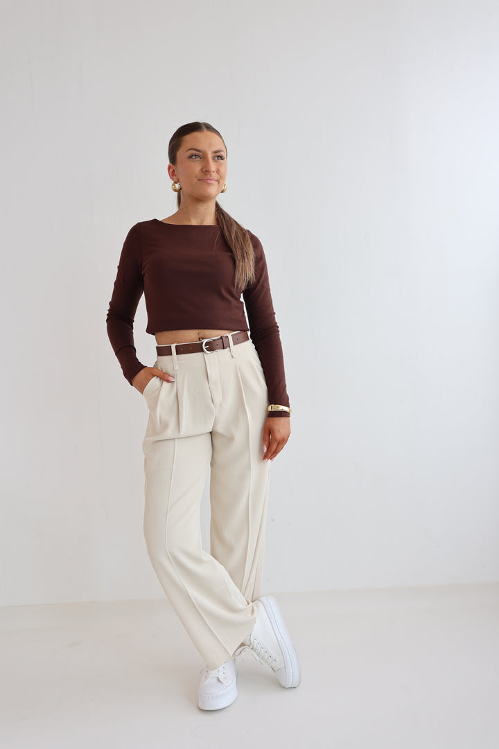 Bundfaltenhose mit Gürtel Anna (23091)