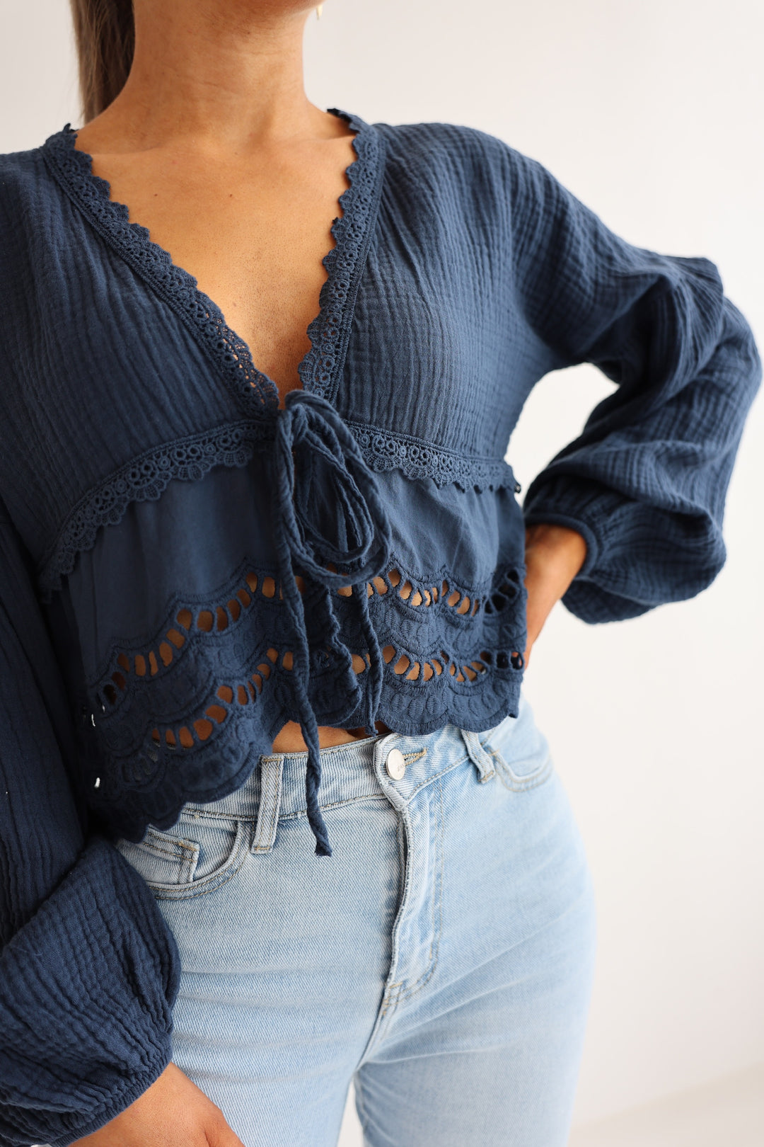 Musselinbluse Sweet Ruffles