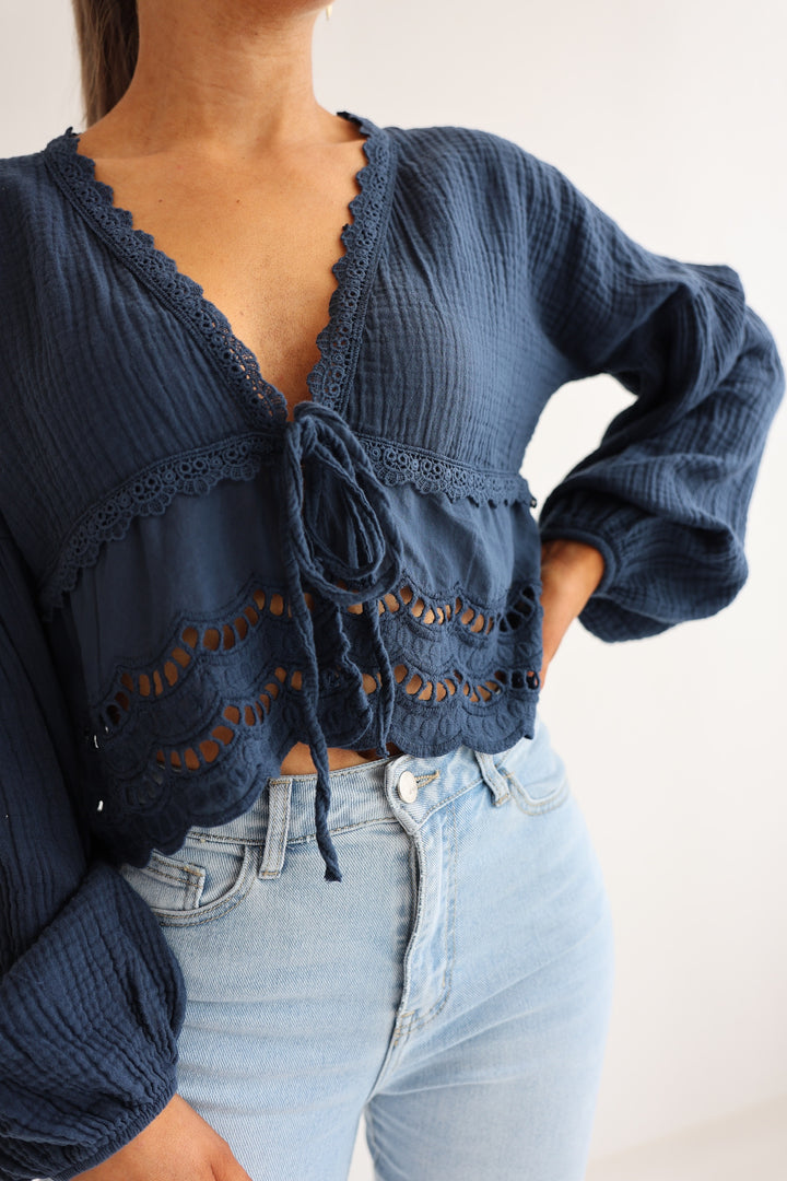 Musselinbluse Sweet Ruffles