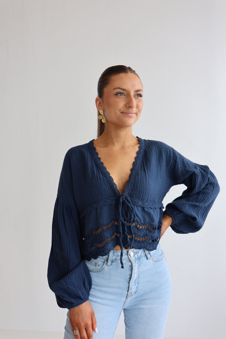 Musselinbluse Sweet Ruffles