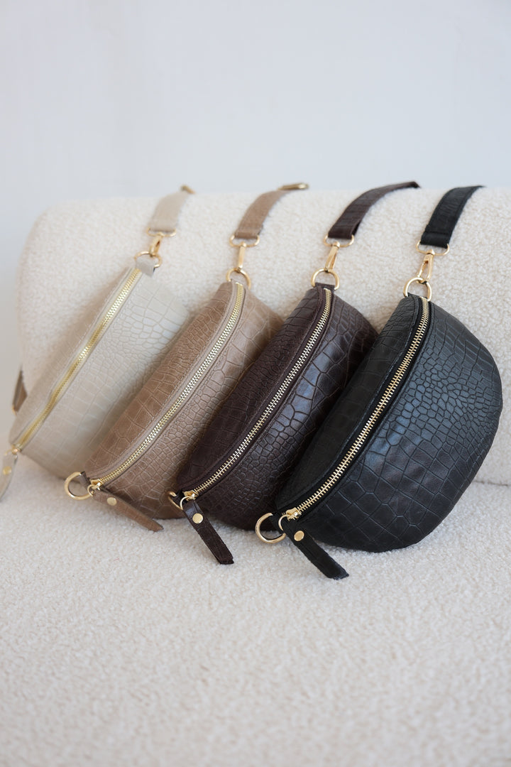 Crossbody Bag in Kroko Optik