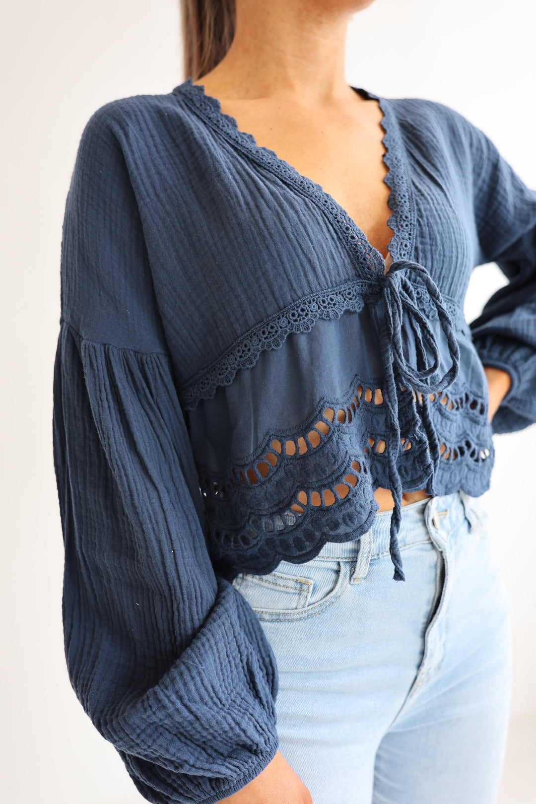 Musselinbluse Sweet Ruffles