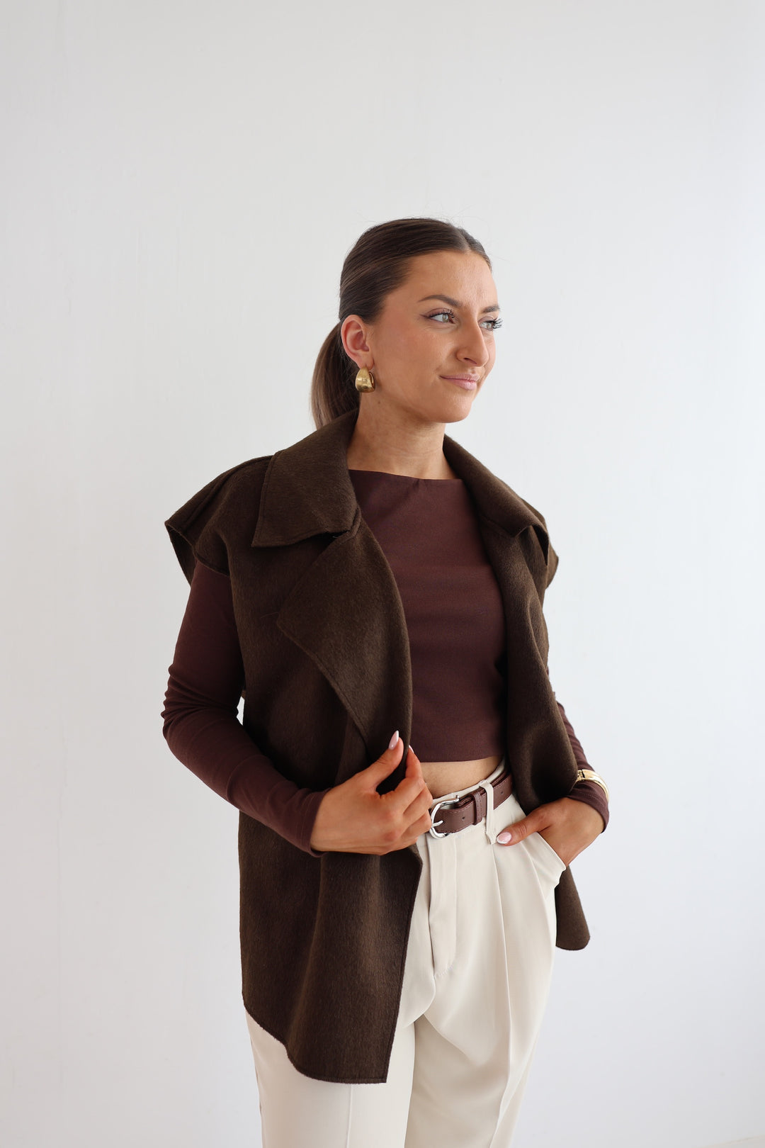 Oversize Weste mit Raffung Divine