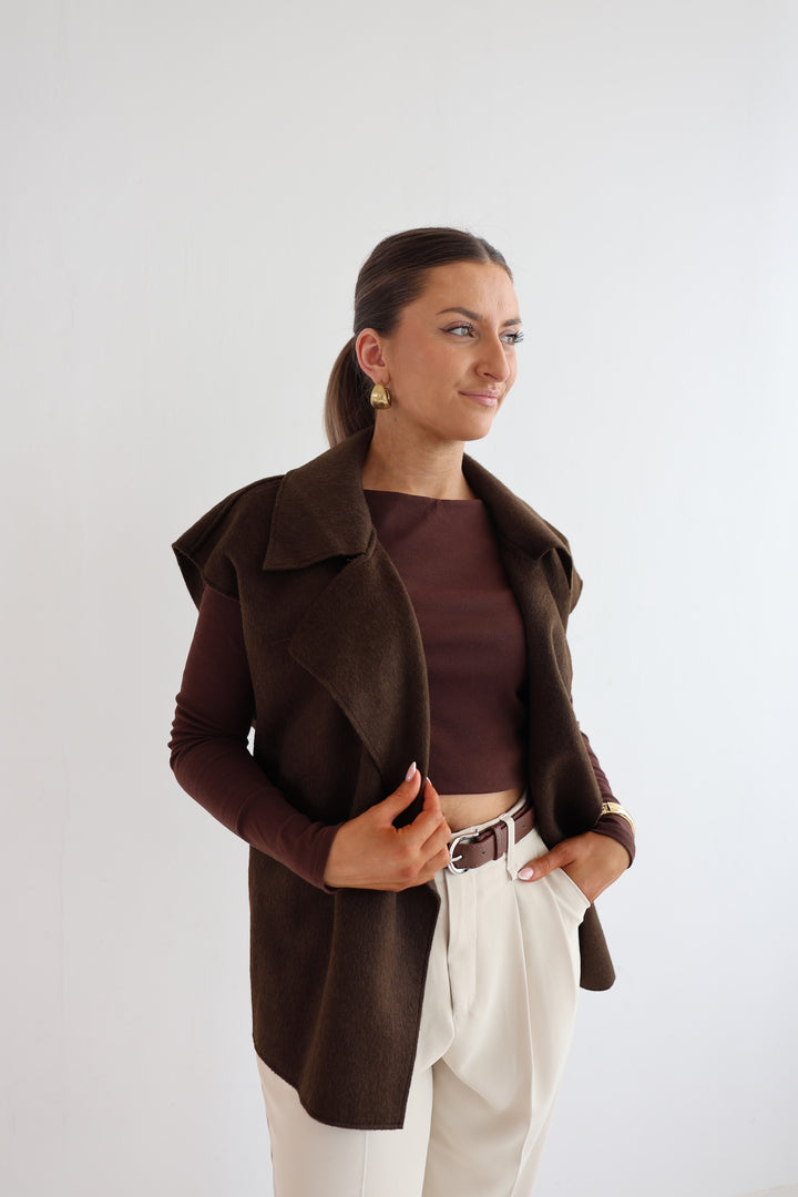 Oversize Weste mit Raffung Divine