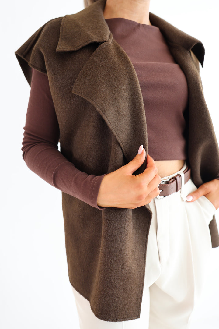 Oversize Weste mit Raffung Divine