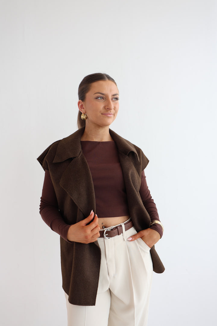 Oversize Weste mit Raffung Divine