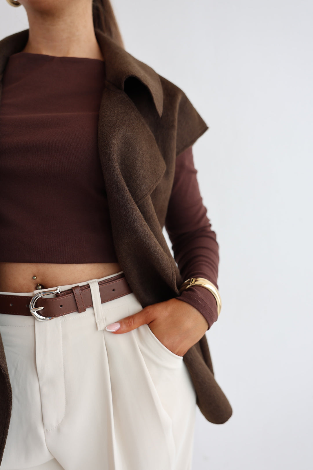 Oversize Weste mit Raffung Divine
