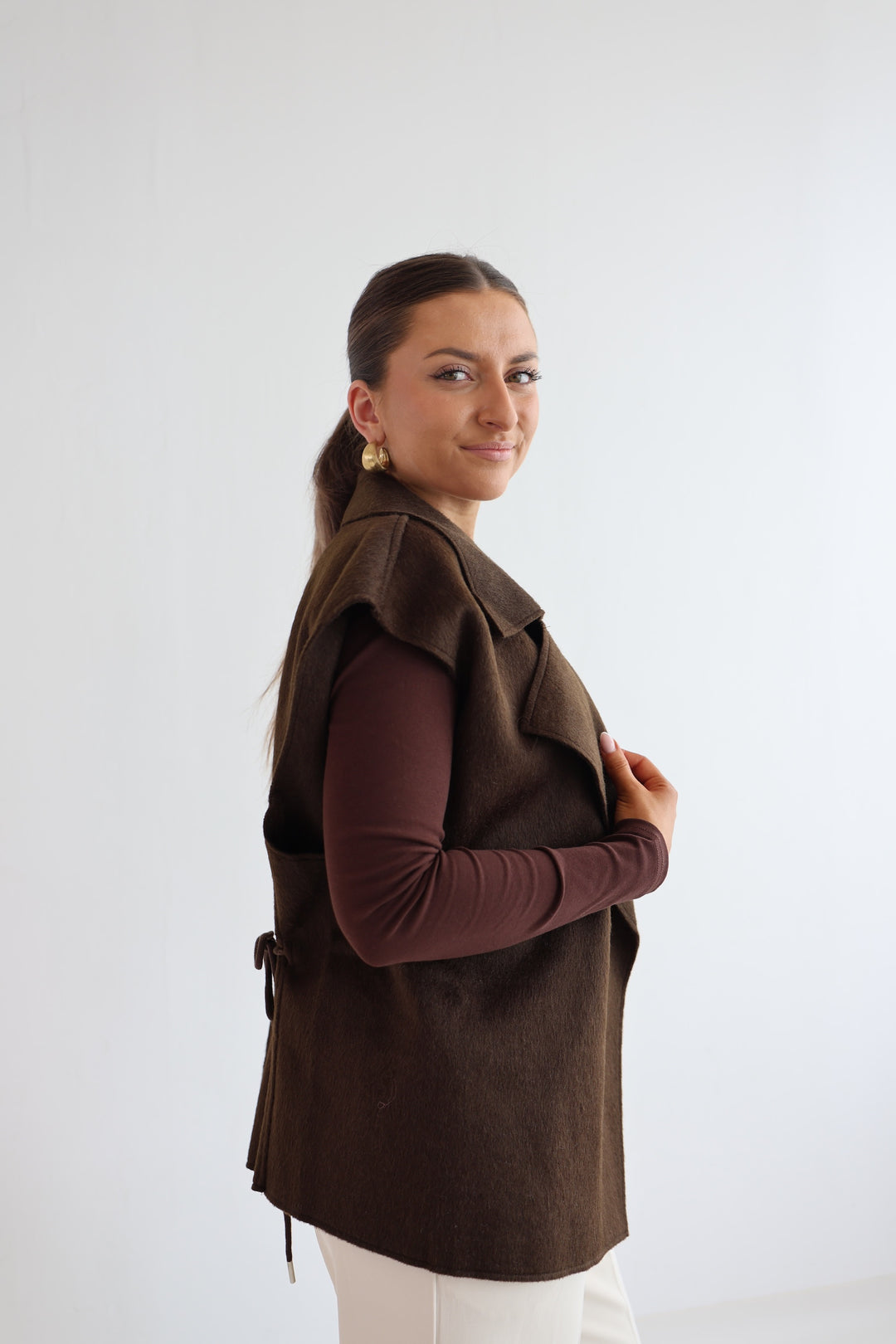Oversize Weste mit Raffung Divine