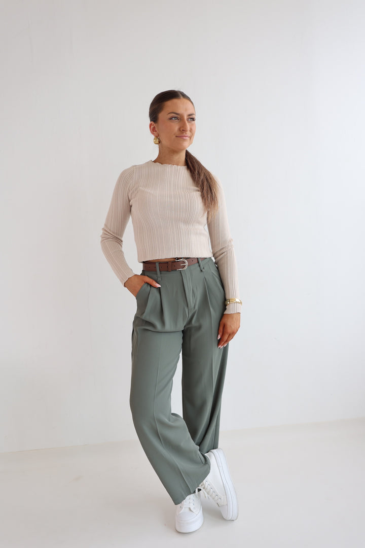 Bundfaltenhose mit Gürtel Anna (23091)