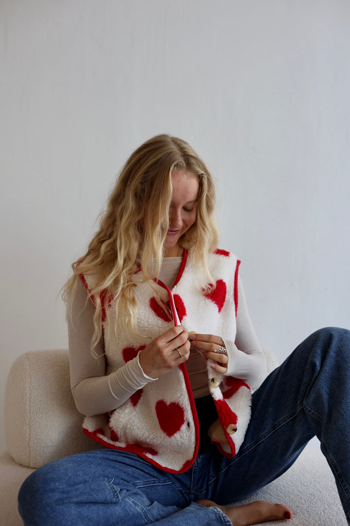 Teddyweste Valentines Heart