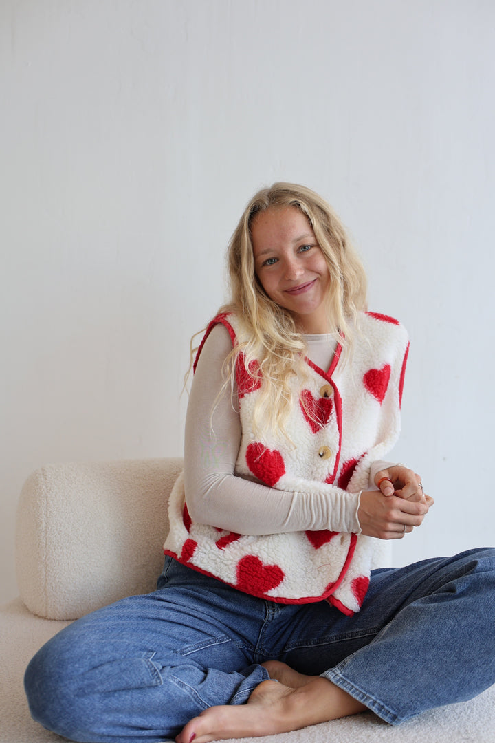 Teddyweste Valentines Heart