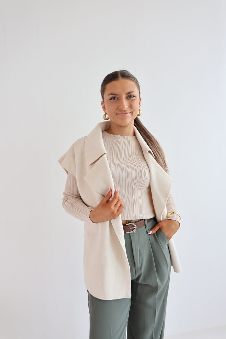 Oversize Weste mit Raffung Divine