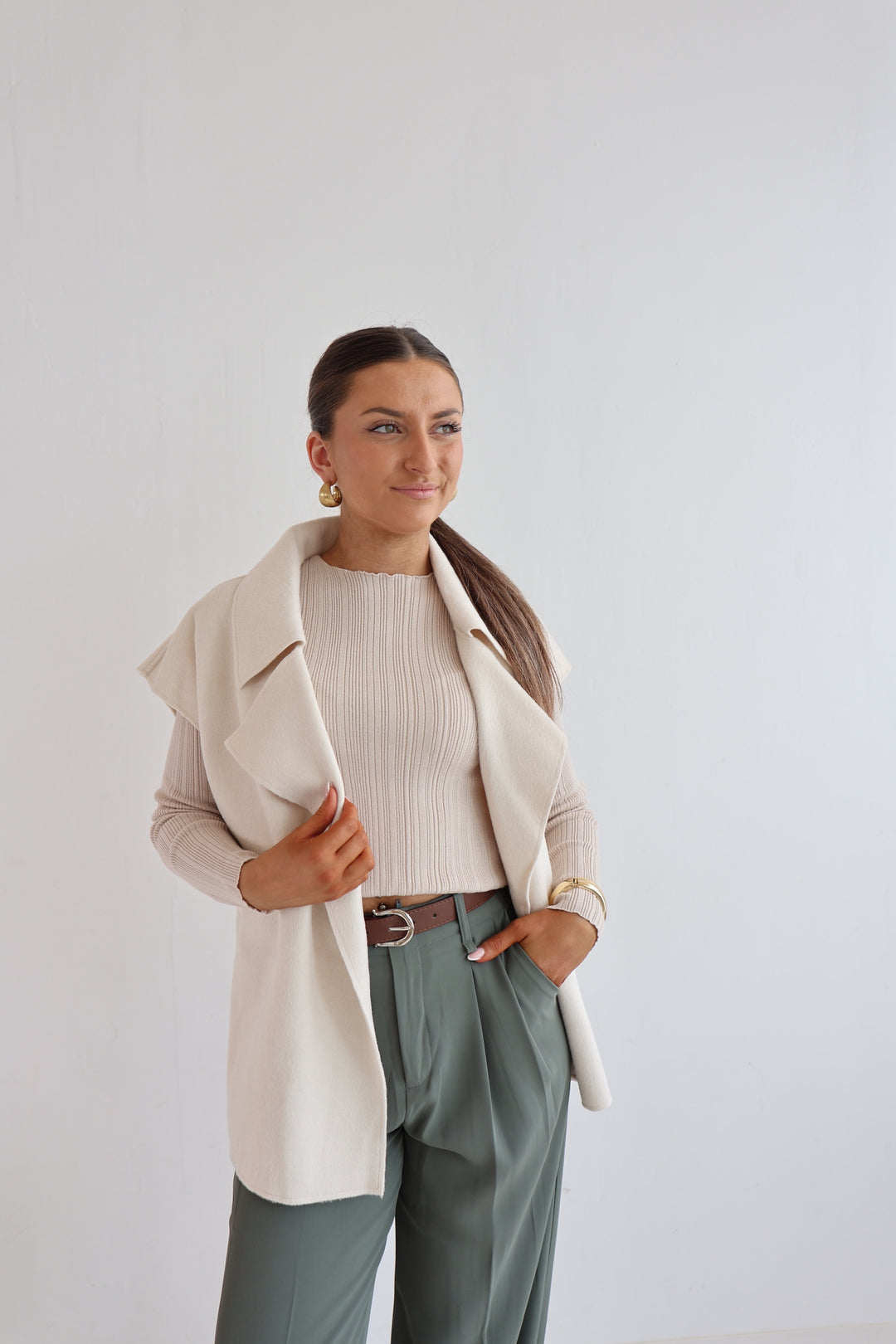 Oversize Weste mit Raffung Divine