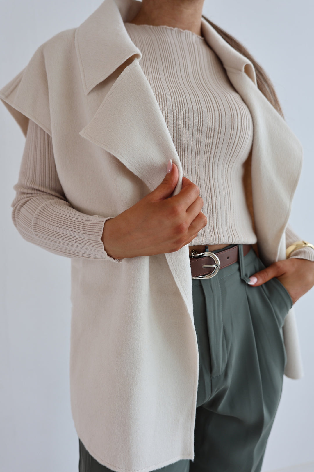 Oversize Weste mit Raffung Divine