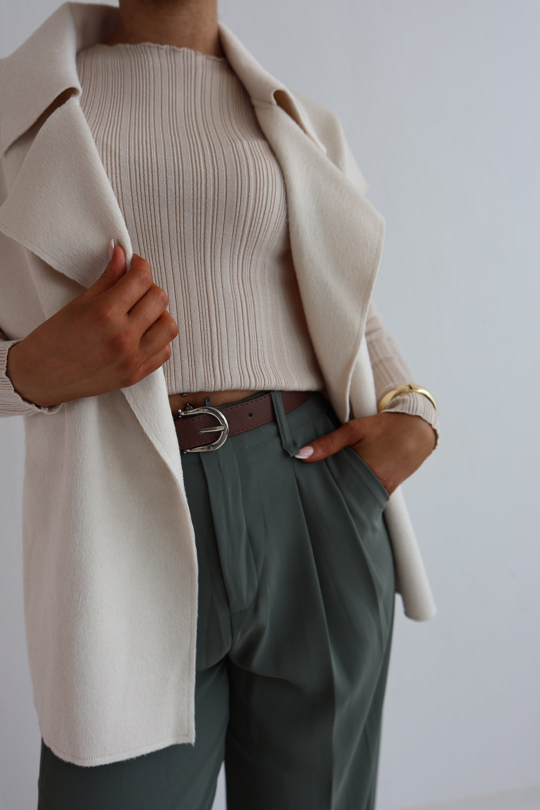 Oversize Weste mit Raffung Divine