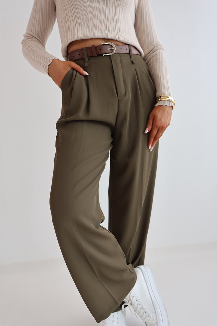 Bundfaltenhose mit Gürtel Anna (23091)