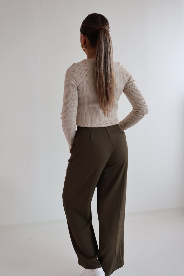 Bundfaltenhose mit Gürtel Anna (23091)