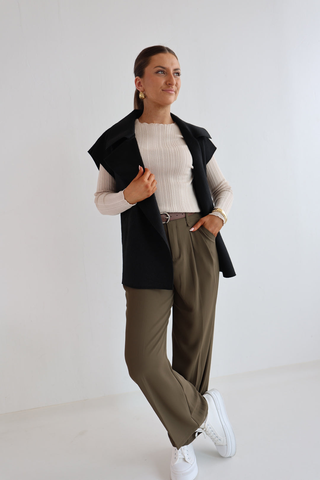 Oversize Weste mit Raffung Divine