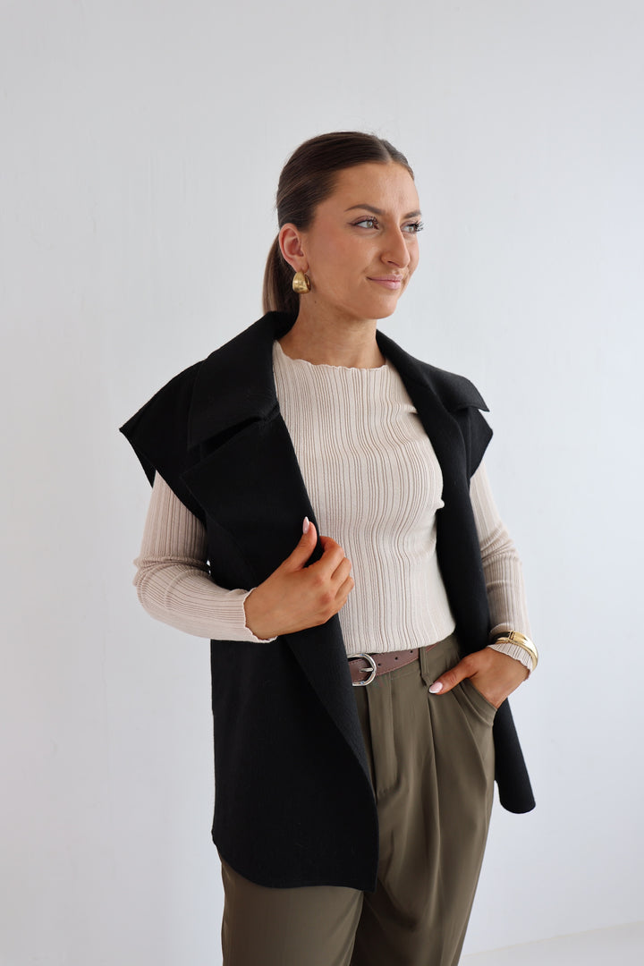 Oversize Weste mit Raffung Divine