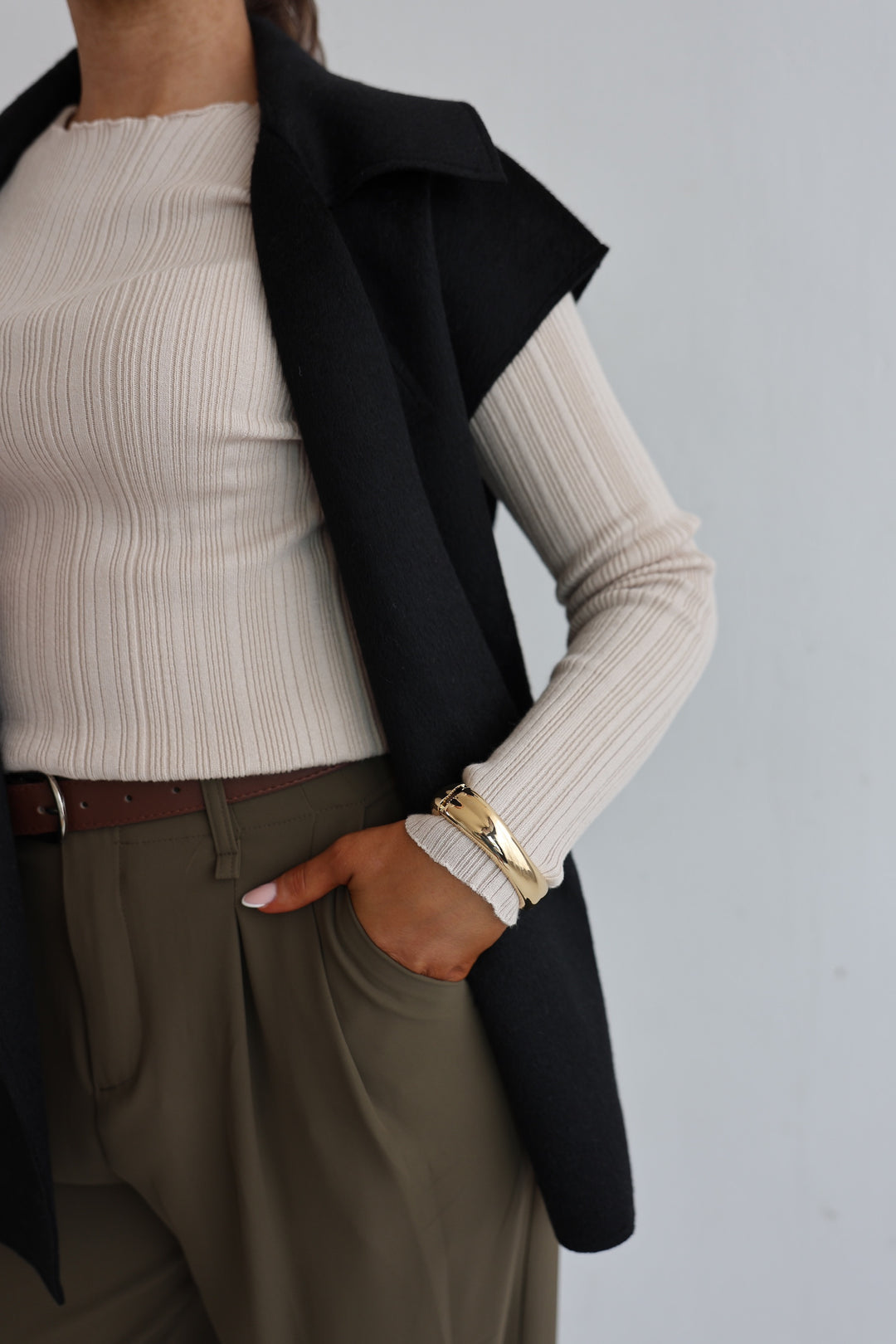 Oversize Weste mit Raffung Divine