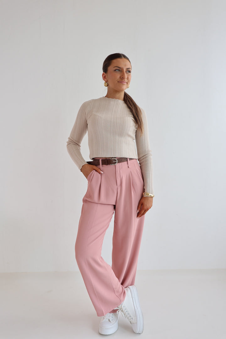 Bundfaltenhose mit Gürtel Anna (23091)