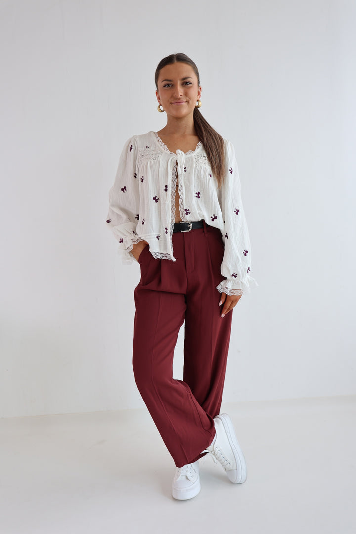 Bundfaltenhose mit Gürtel Anna (23091)