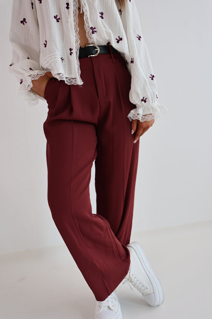 Bundfaltenhose mit Gürtel Anna (23091)