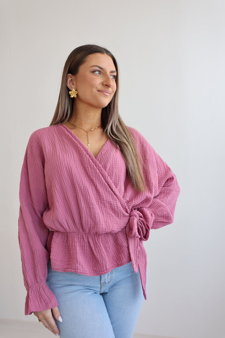 Wickelbluse aus Musselin Melly