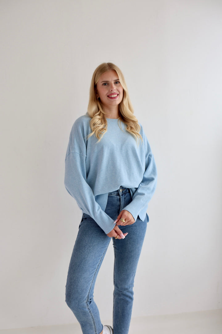 Leichter Casual Pullover Sky Blue
