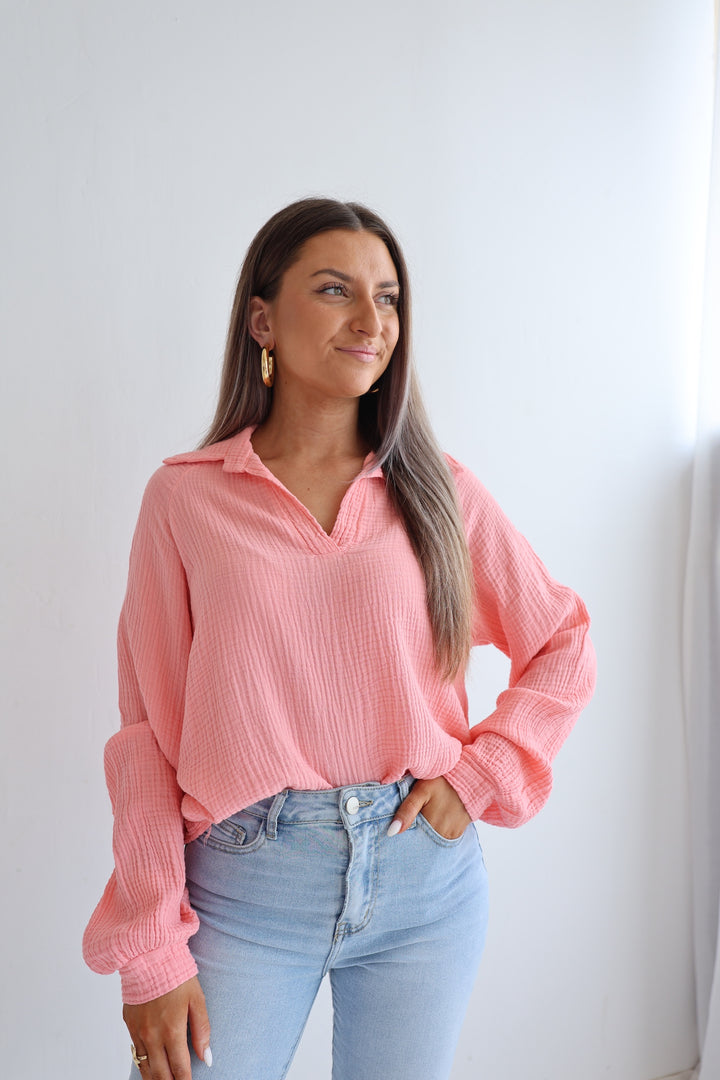Schlupfbluse aus Musselin Chloe