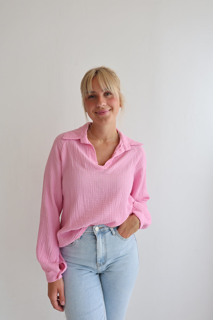 Schlupfbluse aus Musselin Chloe