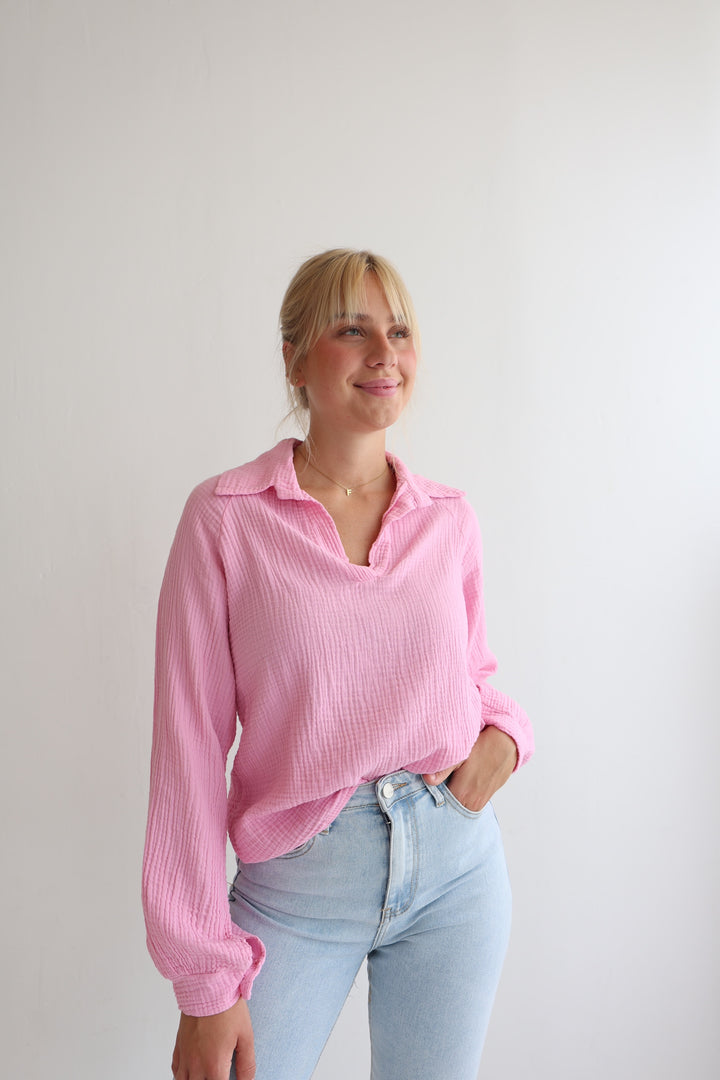 Schlupfbluse aus Musselin Chloe