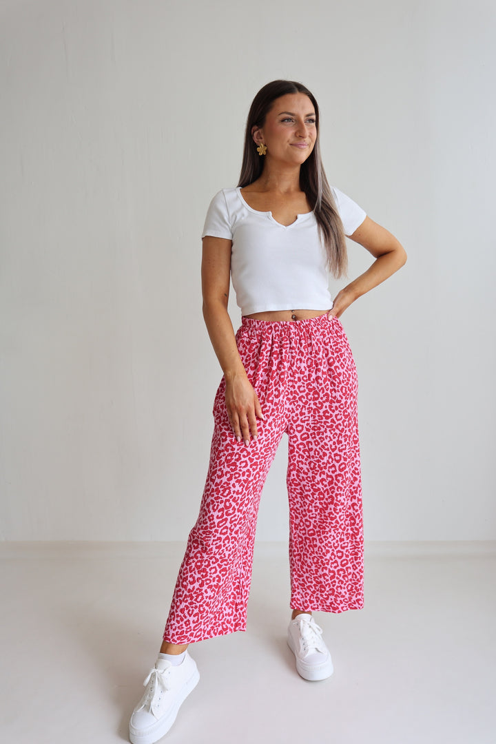 3/4 Musselinhose mit Leoprint