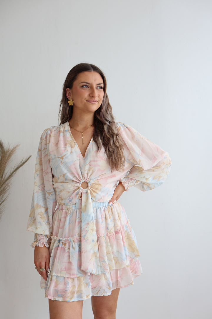 Cropped Bluse mit Floraprint Laurella